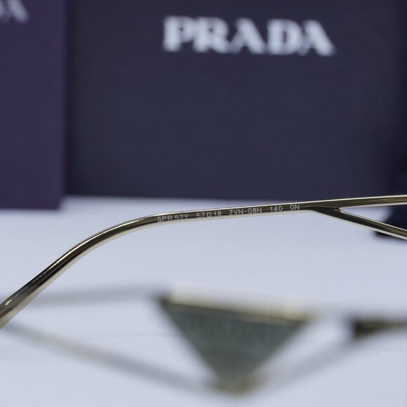 Final Price! Prada PR57YS ZVN08N Pale Gold Eyeglasses 57mm - Picture 9 of 11